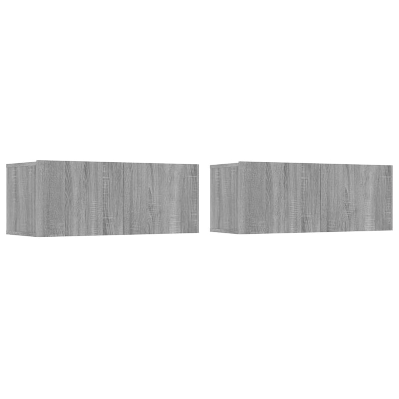 Tv-meubelen 2 st 80x30x30 cm bewerkt hout grijs sonoma eiken MeubelReus