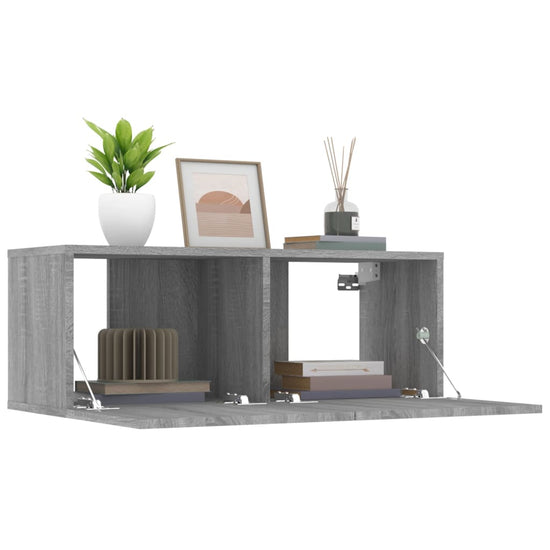 Tv-meubelen 2 st 80x30x30 cm bewerkt hout grijs sonoma eiken MeubelReus