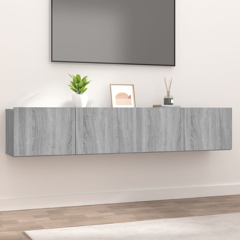 Tv-meubelen 2 st 80x30x30 cm bewerkt hout grijs sonoma eiken MeubelReus