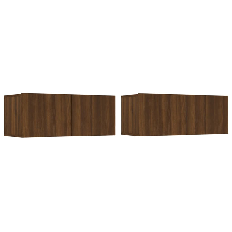 Tv-meubelen 2 st 80x30x30 cm bewerkt hout bruineikenkleurig MeubelReus