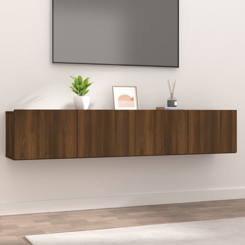Tv-meubelen 2 st 80x30x30 cm bewerkt hout bruineikenkleurig MeubelReus