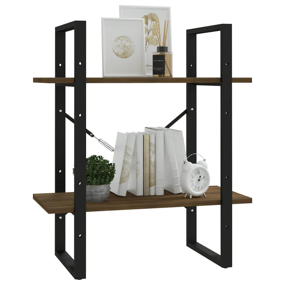 Boekenkast 60x30x70 cm bewerkt hout bruineikenkleurig MeubelReus