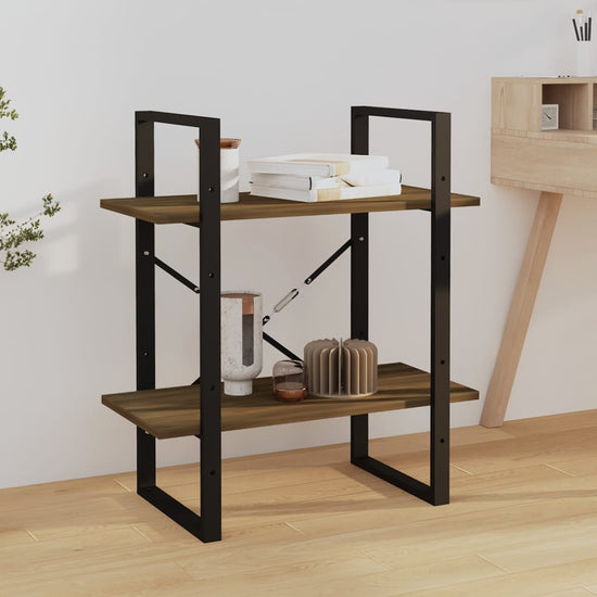 Boekenkast 60x30x70 cm bewerkt hout bruineikenkleurig MeubelReus