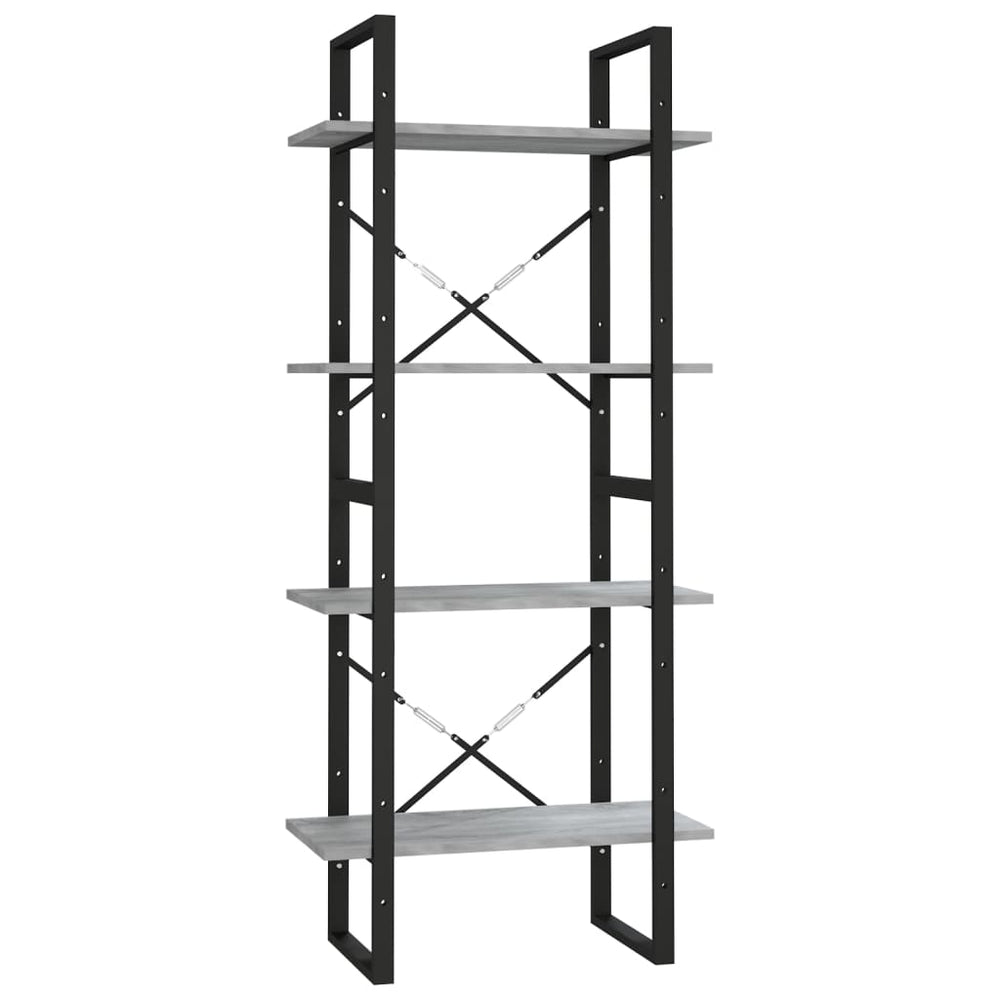 Boekenkast 60x30x140 cm bewerkt hout grijs sonoma eikenkleurig MeubelReus