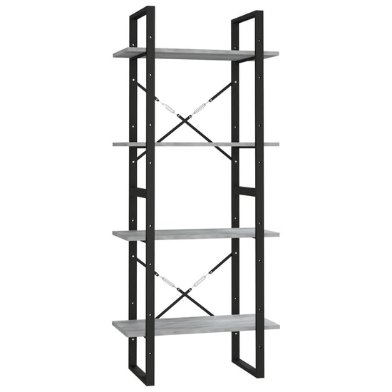 Boekenkast 60x30x140 cm bewerkt hout grijs sonoma eikenkleurig MeubelReus