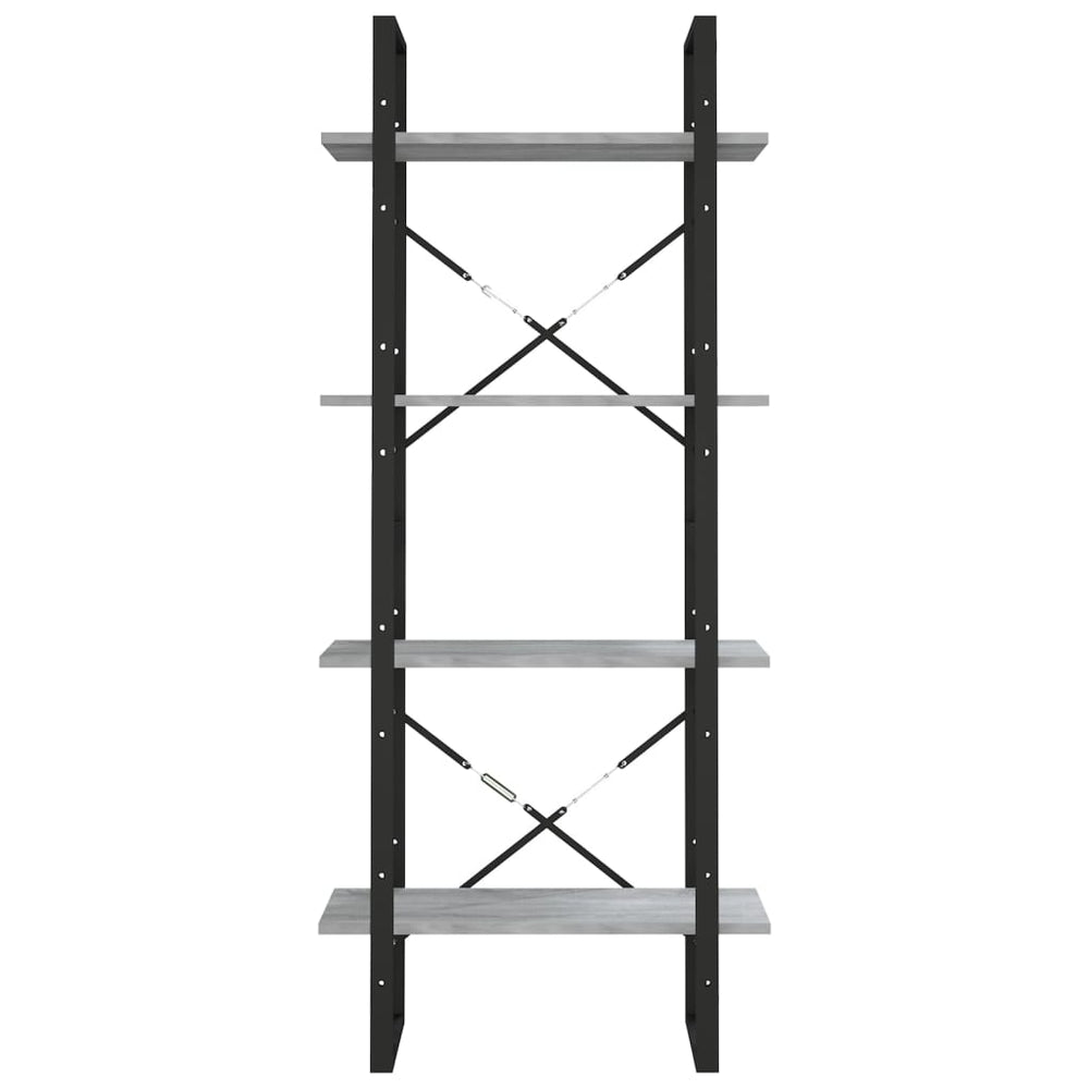 Boekenkast 60x30x140 cm bewerkt hout grijs sonoma eikenkleurig MeubelReus