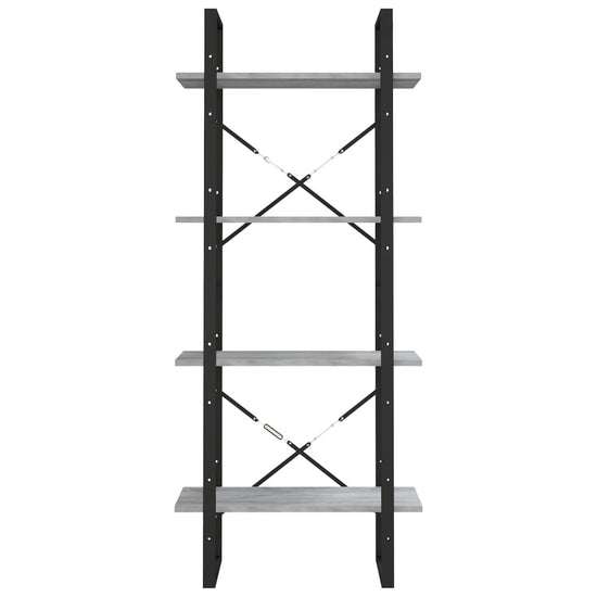 Boekenkast 60x30x140 cm bewerkt hout grijs sonoma eikenkleurig MeubelReus