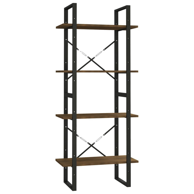 Boekenkast 60x30x140 cm bewerkt hout bruineikenkleurig MeubelReus