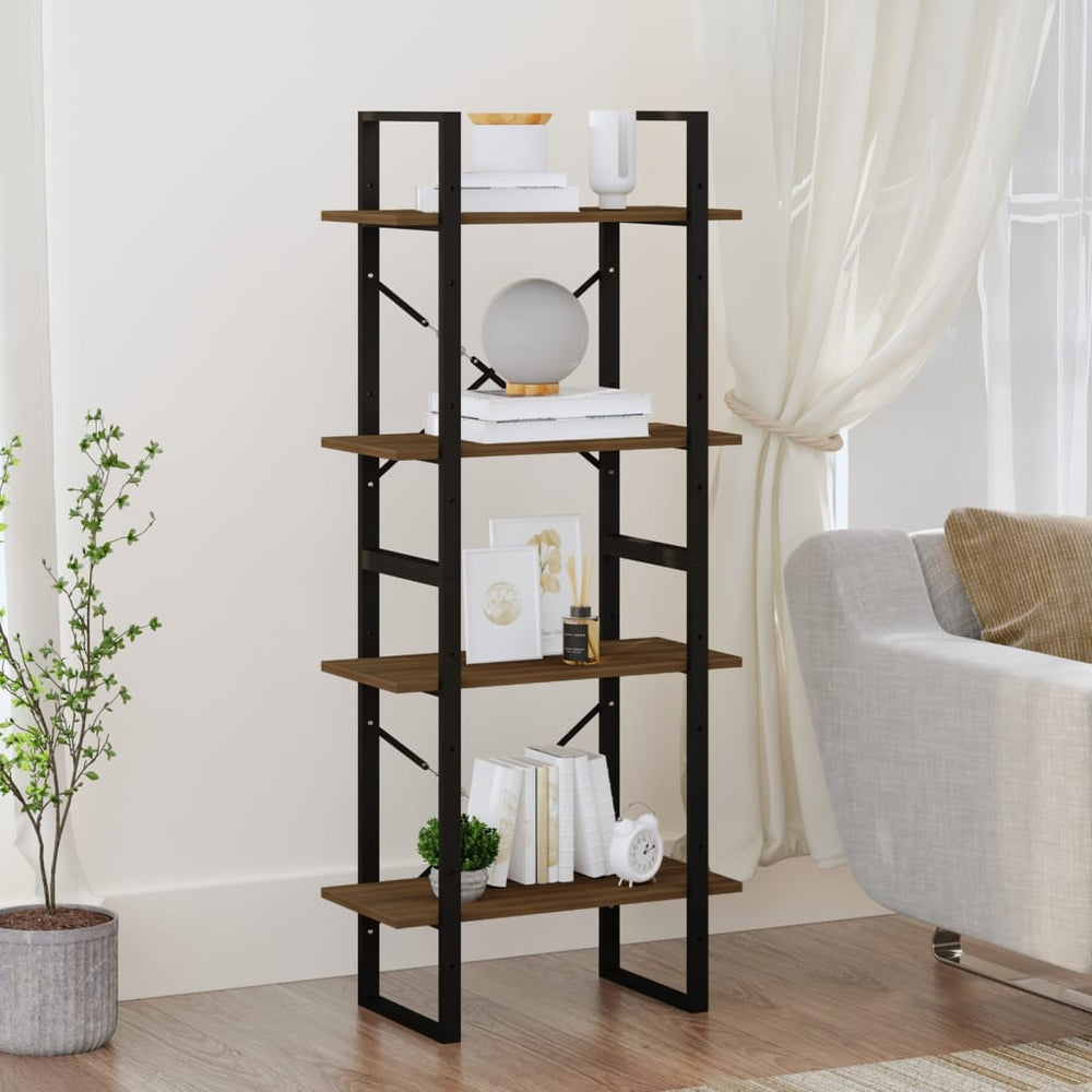 Boekenkast 60x30x140 cm bewerkt hout bruineikenkleurig MeubelReus
