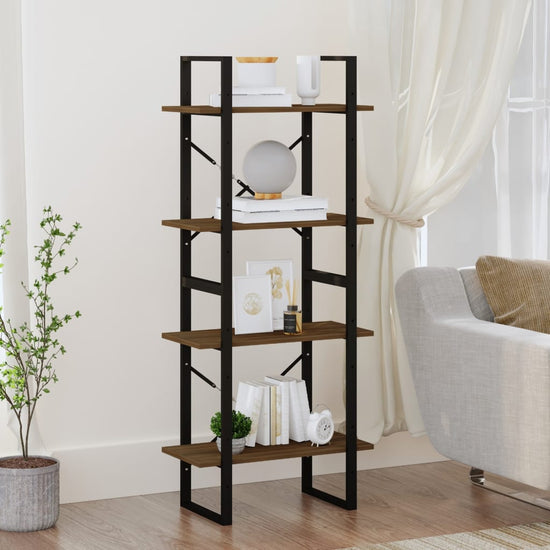 Boekenkast 60x30x140 cm bewerkt hout bruineikenkleurig MeubelReus