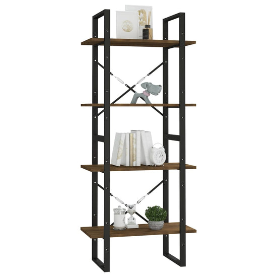 Boekenkast 60x30x140 cm bewerkt hout bruineikenkleurig MeubelReus