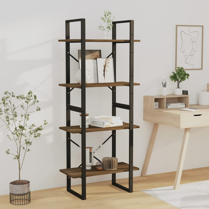 Boekenkast 60x30x140 cm bewerkt hout bruineikenkleurig MeubelReus
