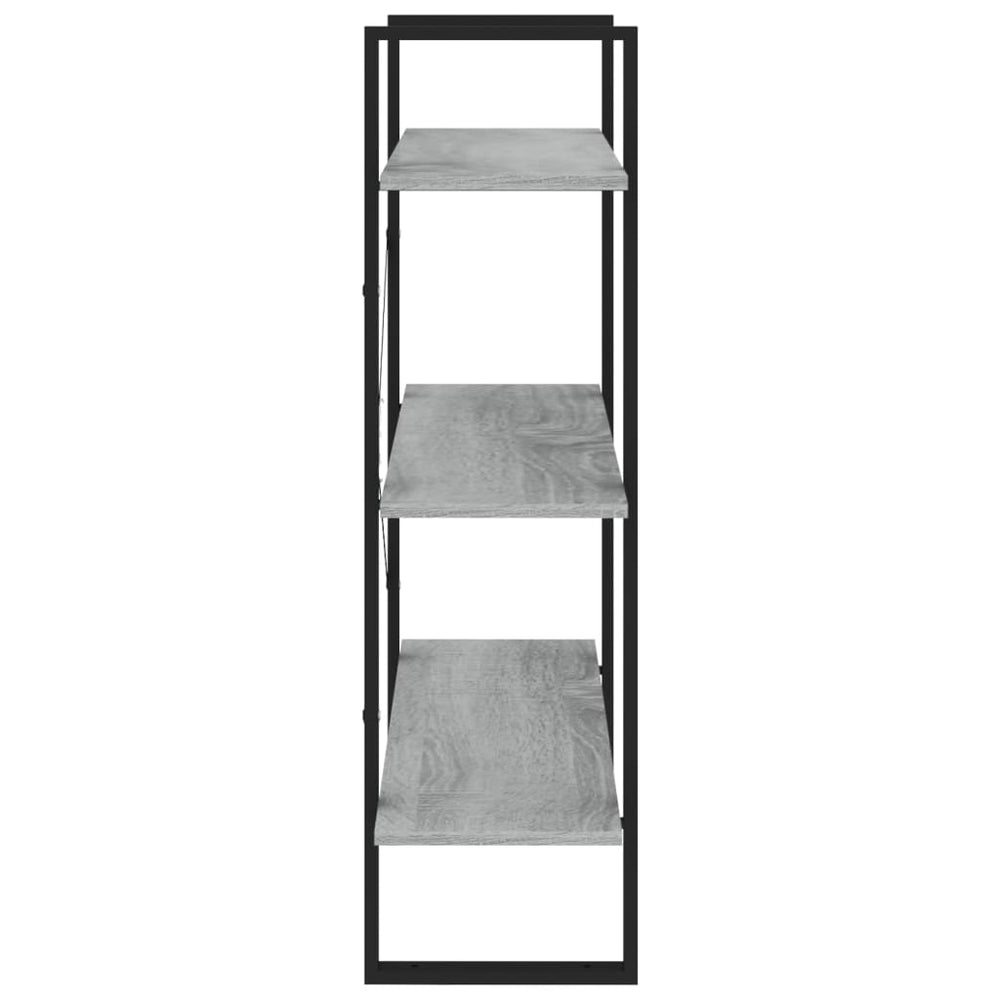 Boekenkast 80x30x105 cm bewerkt hout grijs sonoma eikenkleurig MeubelReus