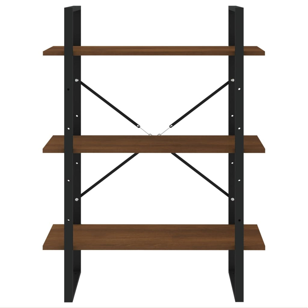 Boekenkast 80x30x105 cm bewerkt hout bruineikenkleurig MeubelReus