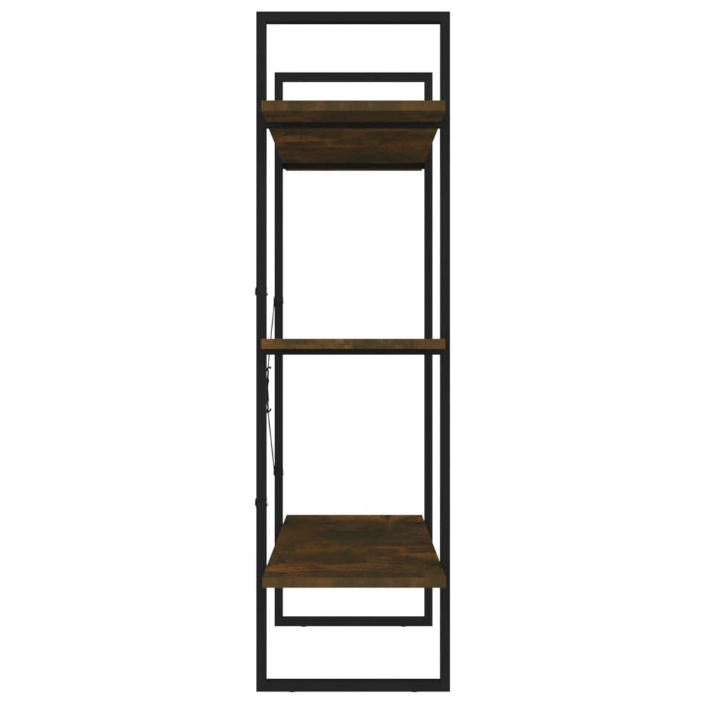 Boekenkast 100x30x105 cm bewerkt hout gerookt eikenkleurig MeubelReus