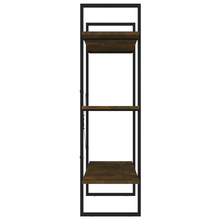 Boekenkast 100x30x105 cm bewerkt hout gerookt eikenkleurig MeubelReus