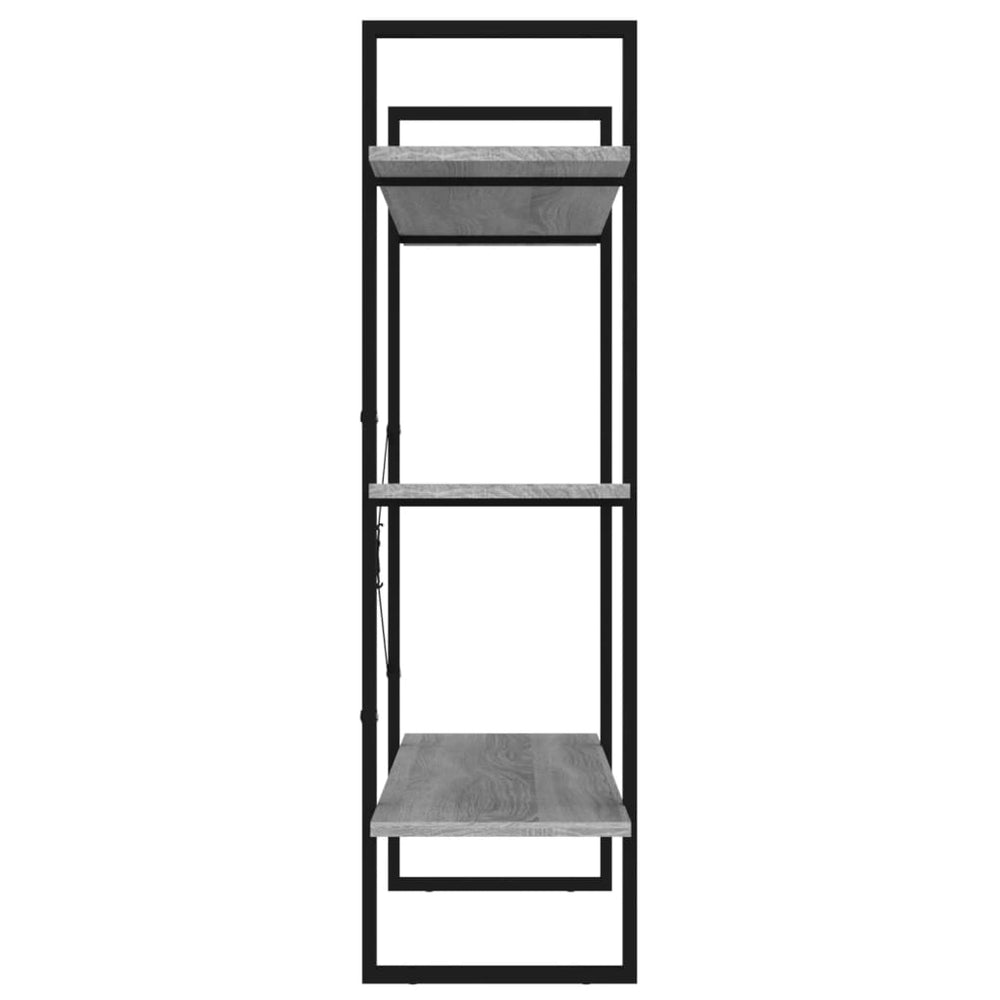 Boekenkast 100x30x105 cm bewerkt hout grijs sonoma eikenkleurig MeubelReus