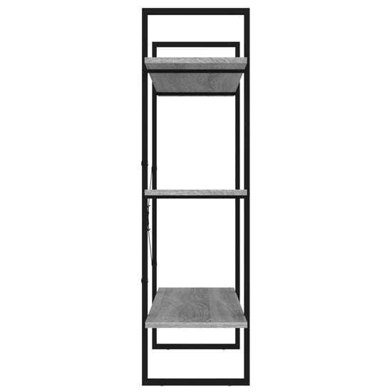 Boekenkast 100x30x105 cm bewerkt hout grijs sonoma eikenkleurig MeubelReus