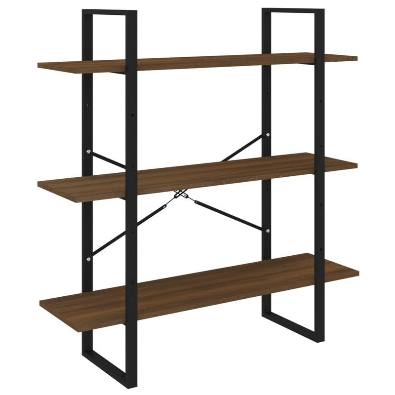 Boekenkast 100x30x105 cm bewerkt hout bruineikenkleurig MeubelReus