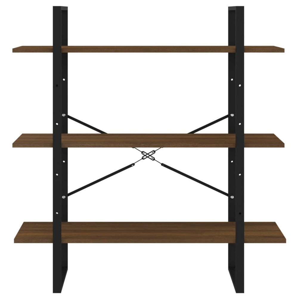 Boekenkast 100x30x105 cm bewerkt hout bruineikenkleurig MeubelReus