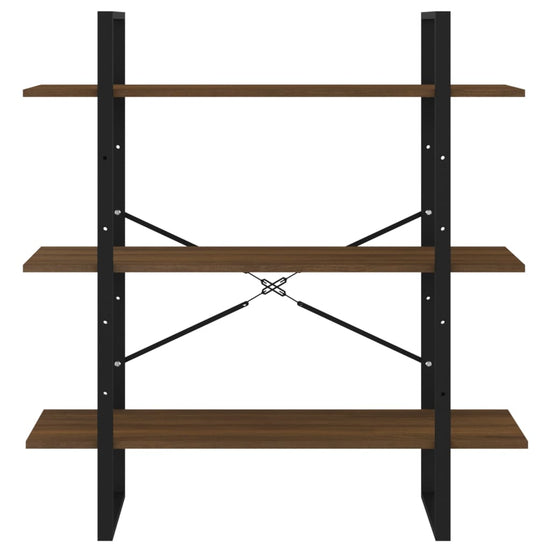 Boekenkast 100x30x105 cm bewerkt hout bruineikenkleurig MeubelReus