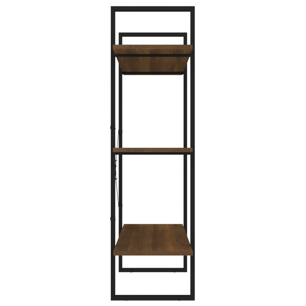 Boekenkast 100x30x105 cm bewerkt hout bruineikenkleurig MeubelReus