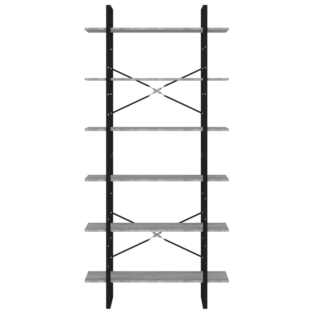 Hoge kast 100x30x210 cm bewerkt hout grijs sonoma eikenkleurig MeubelReus