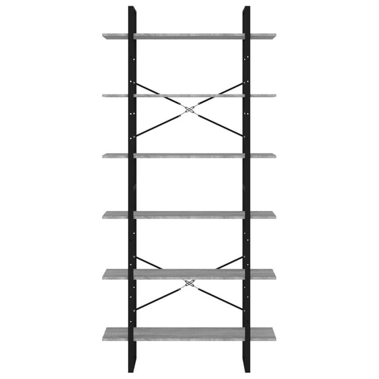 Hoge kast 100x30x210 cm bewerkt hout grijs sonoma eikenkleurig MeubelReus