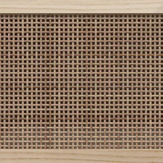 Tv-meubel 80x30x40 cm massief grenenhout en rattan wit MeubelReus