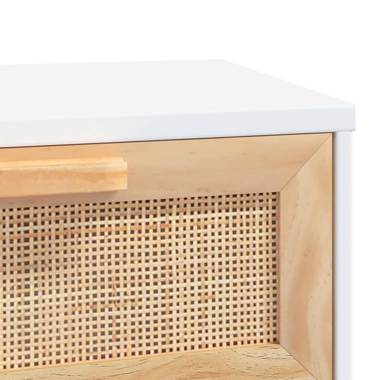 Salontafel 80x40x30 cm bewerkt hout en grenenhout wit