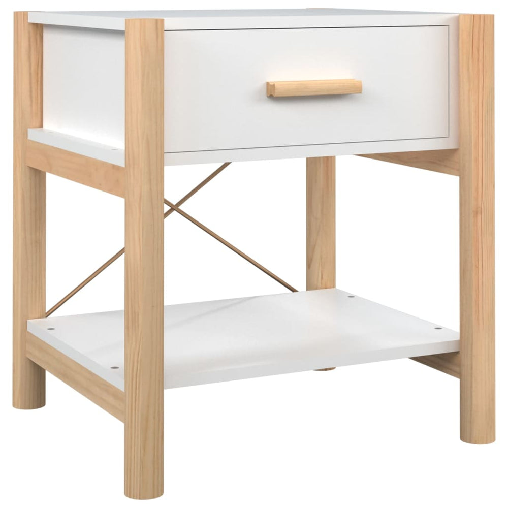 Nachtkastjes 2 st 42x38x45 cm bewerkt hout wit MeubelReus