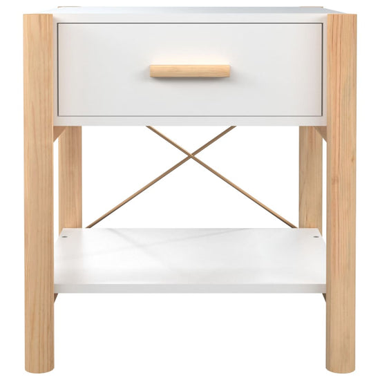 Nachtkastjes 2 st 42x38x45 cm bewerkt hout wit MeubelReus