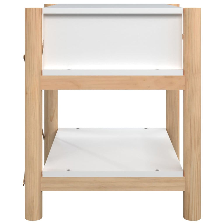 Nachtkastjes 2 st 42x38x45 cm bewerkt hout wit MeubelReus