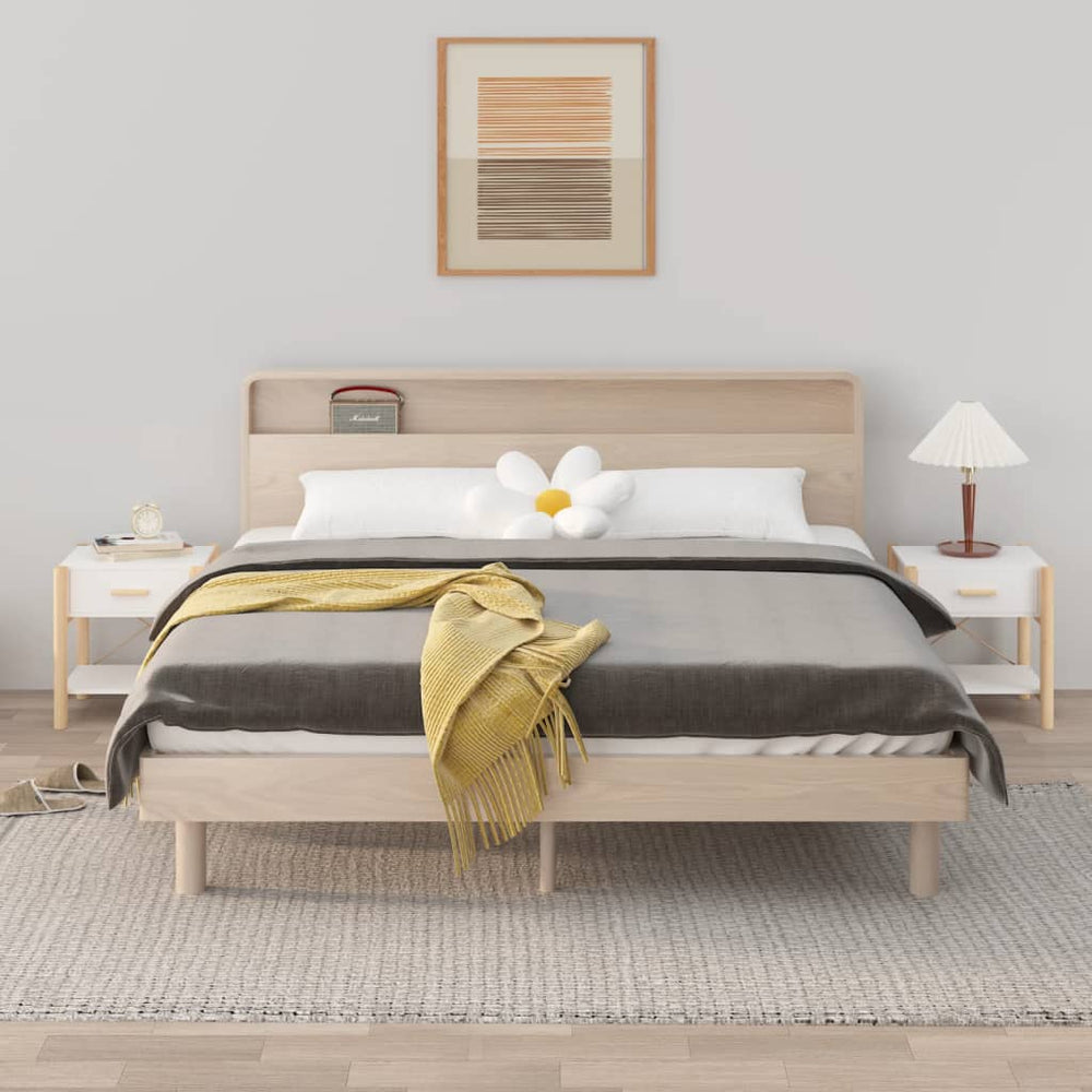 Nachtkastjes 2 st 42x38x45 cm bewerkt hout wit MeubelReus
