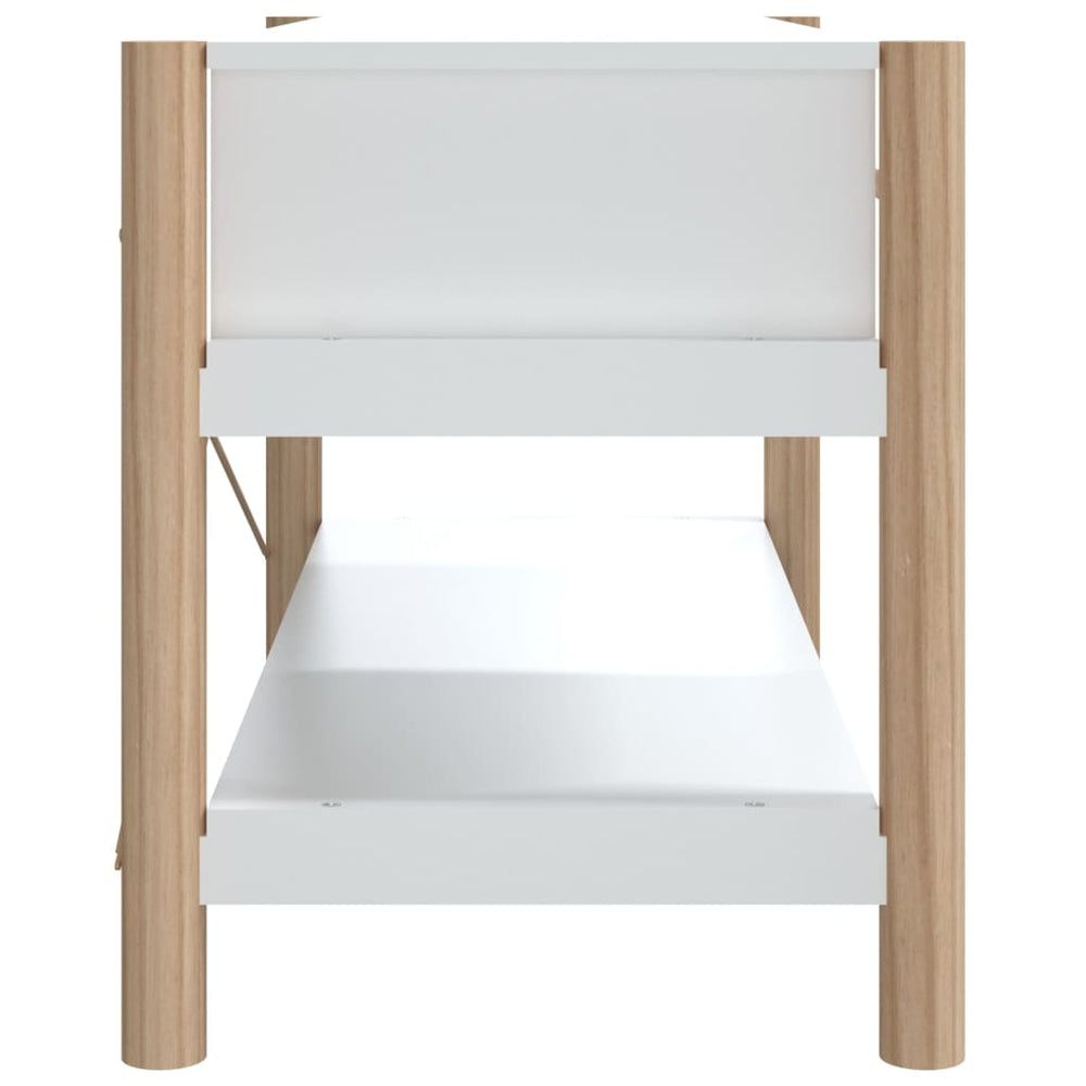 Tv-meubel 82x38x45 cm bewerkt hout wit MeubelReus