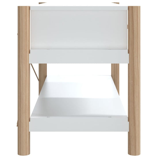 Tv-meubel 82x38x45 cm bewerkt hout wit MeubelReus