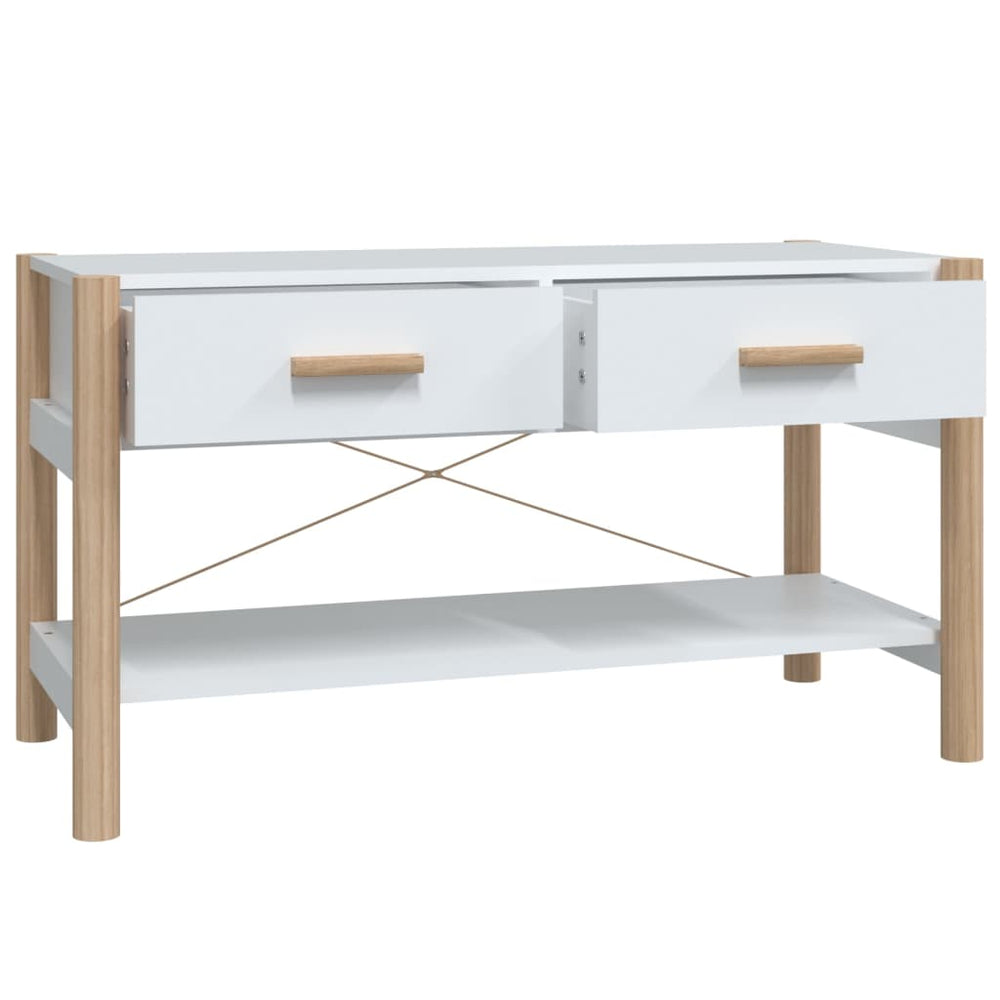 Tv-meubel 82x38x45 cm bewerkt hout wit MeubelReus