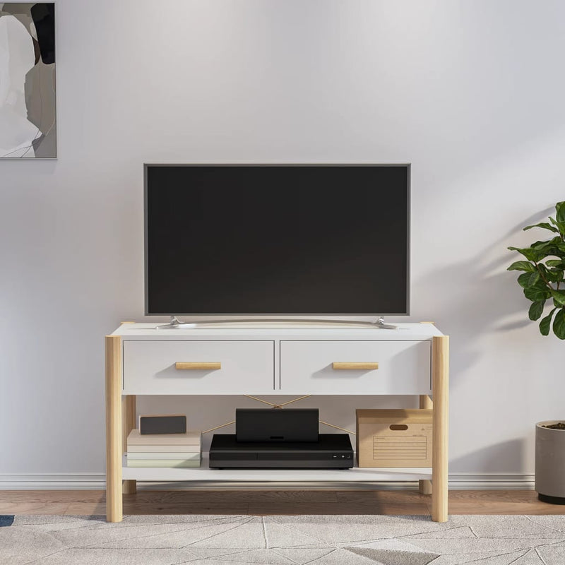 Tv-meubel 82x38x45 cm bewerkt hout wit MeubelReus