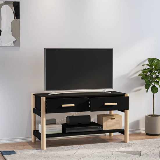 Tv-meubel 82x38x45 cm bewerkt hout zwart MeubelReus
