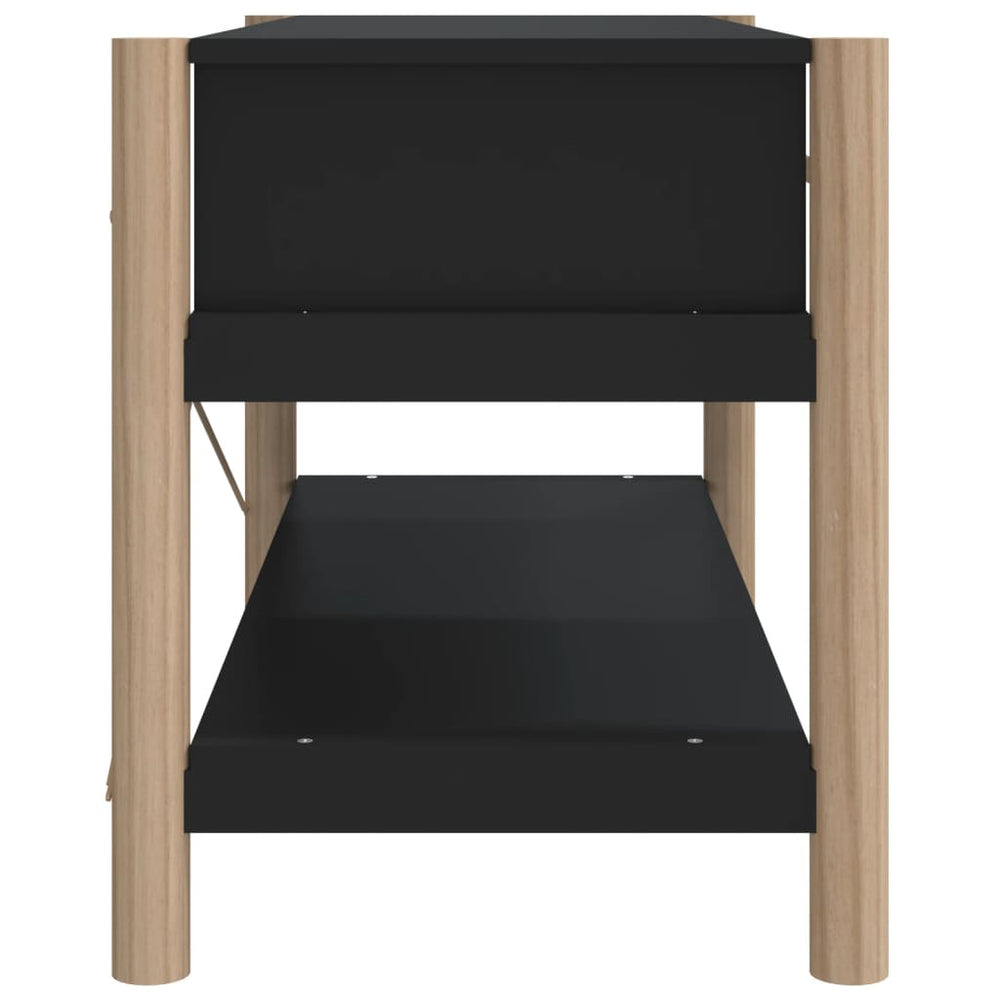 Tv-meubel 82x38x45 cm bewerkt hout zwart MeubelReus