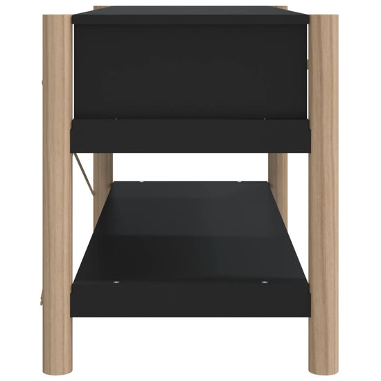 Tv-meubel 82x38x45 cm bewerkt hout zwart MeubelReus