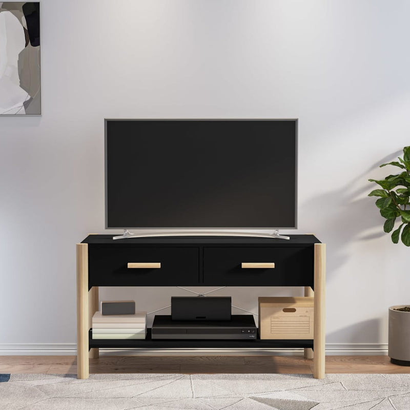 Tv-meubel 82x38x45 cm bewerkt hout zwart MeubelReus