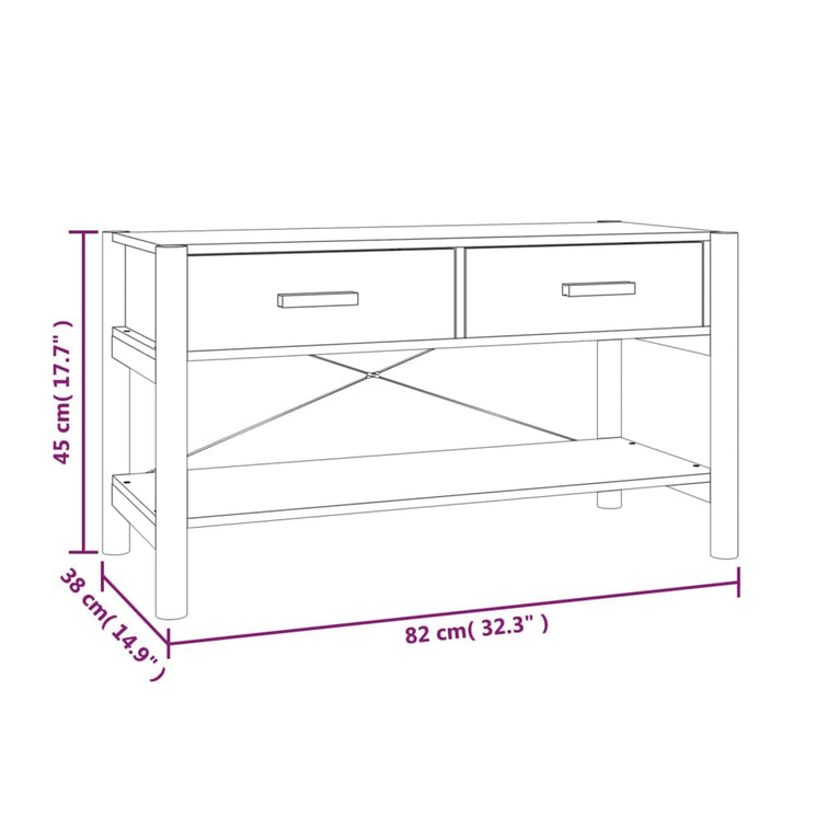 Tv-meubel 82x38x45 cm bewerkt hout MeubelReus