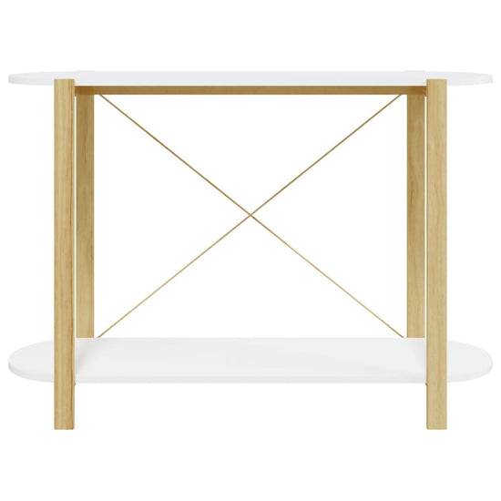 Wandtafel 110x38x75 cm bewerkt hout wit MeubelReus