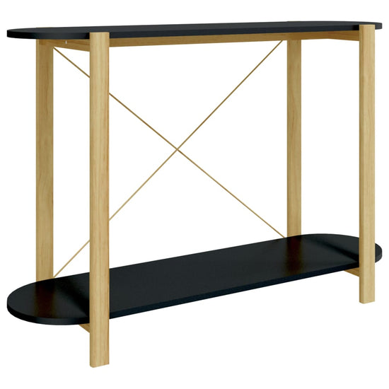 Wandtafel 110x38x75 cm bewerkt hout zwart MeubelReus
