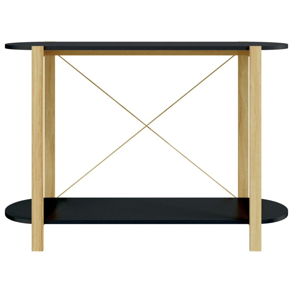 Wandtafel 110x38x75 cm bewerkt hout zwart MeubelReus