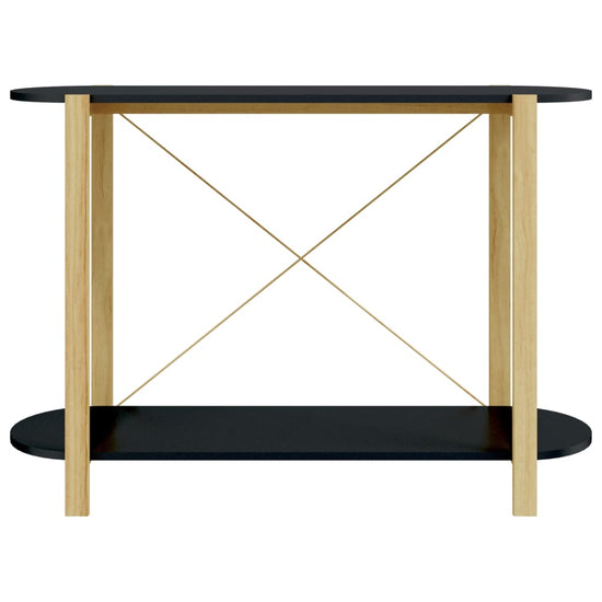 Wandtafel 110x38x75 cm bewerkt hout zwart MeubelReus