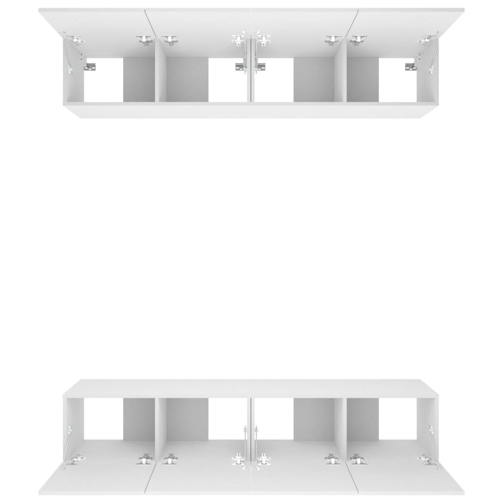 Tv-meubelen 4 st 80x30x30 cm bewerkt hout wit MeubelReus
