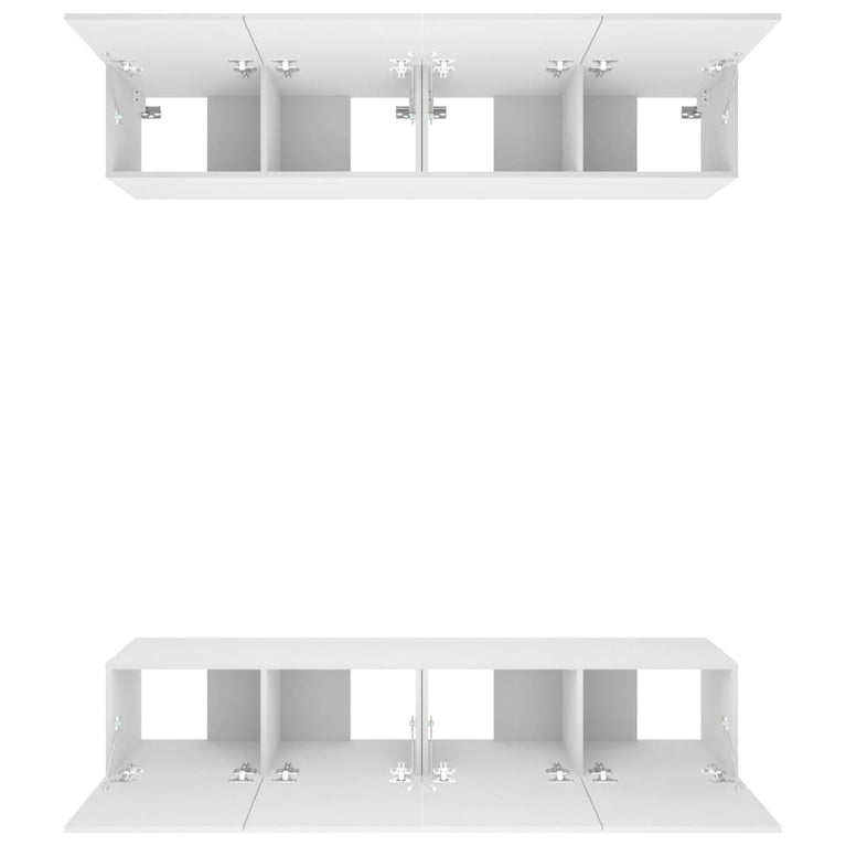 Tv-meubelen 4 st 80x30x30 cm bewerkt hout wit MeubelReus