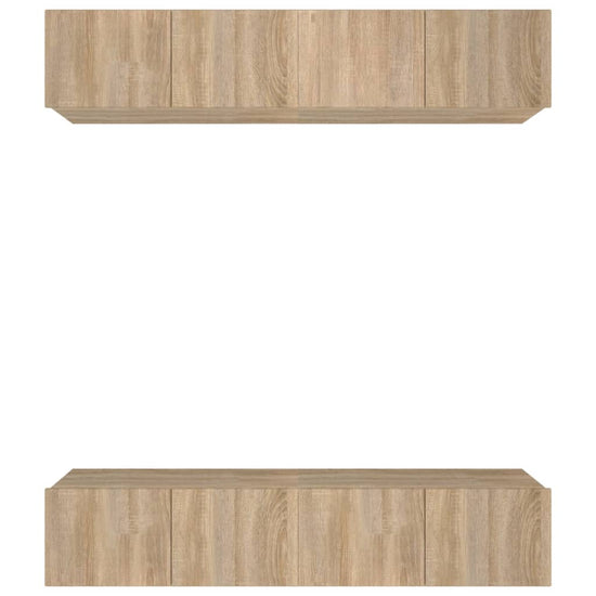 Tv-meubelen 4 st 80x30x30 cm bewerkt hout sonoma eikenkleurig MeubelReus